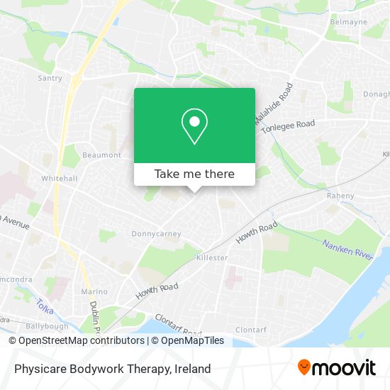 Physicare Bodywork Therapy map