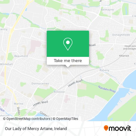 Our Lady of Mercy Artane map