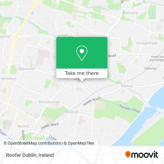 Roofer Dublin map