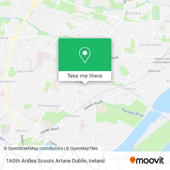 160th Ardlea Scouts Artane Dublin map