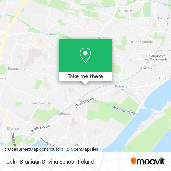 Colm Branigan Driving School map