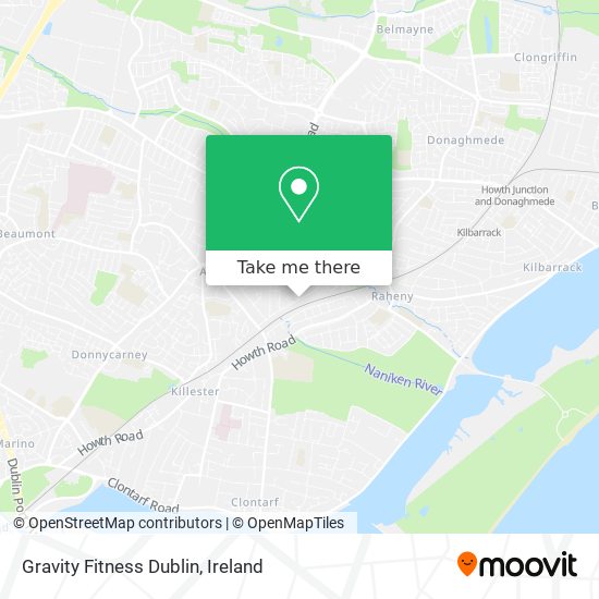 Gravity Fitness Dublin map