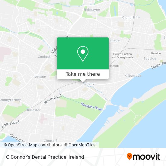 O'Connor's Dental Practice map