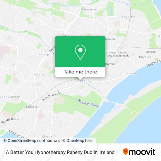 A Better You Hypnotherapy Raheny Dublin map