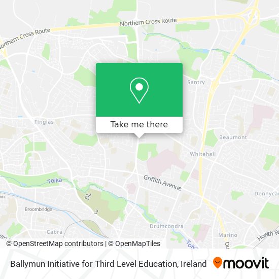 Ballymun Initiative for Third Level Education map