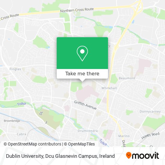 Dublin University, Dcu Glasnevin Campus map
