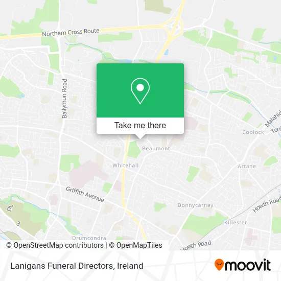 Lanigans Funeral Directors map