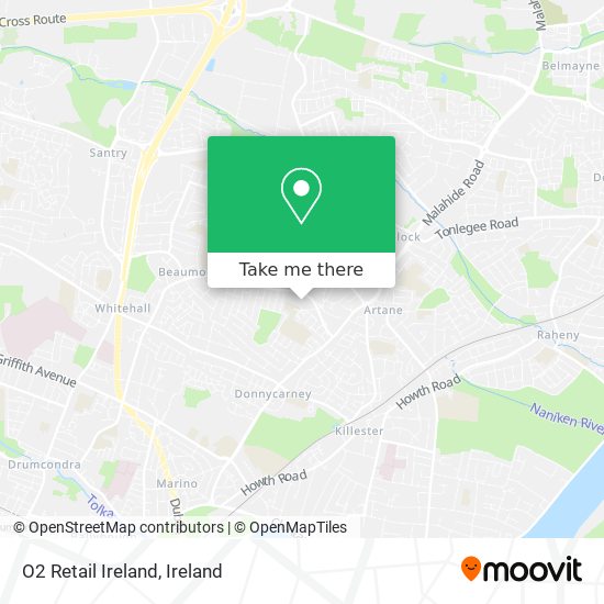 O2 Retail Ireland map