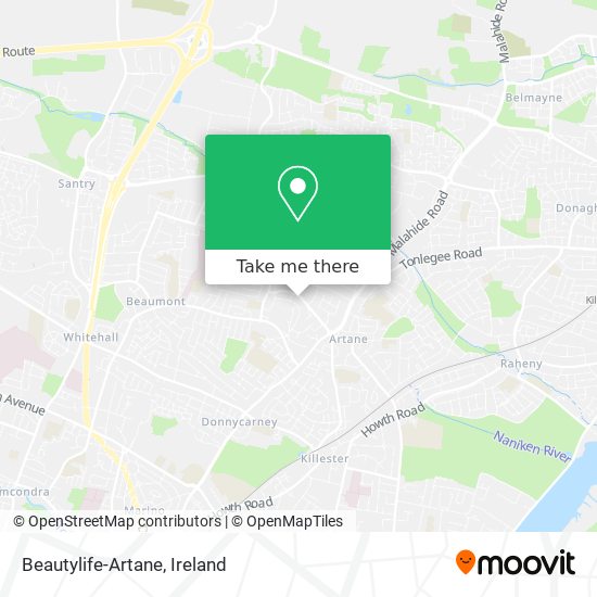 Beautylife-Artane map