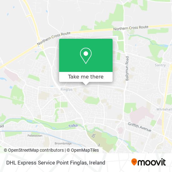 DHL Express Service Point Finglas map