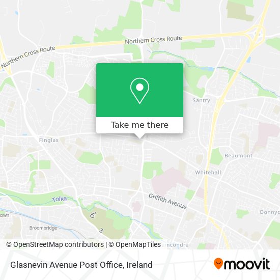 Glasnevin Avenue Post Office map