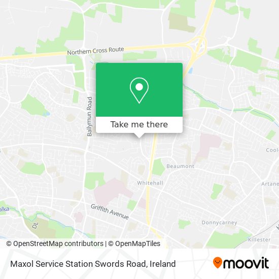 Maxol Service Station Swords Road map