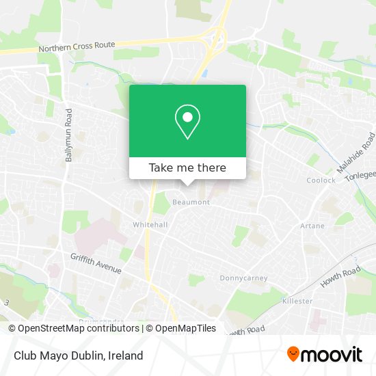 Club Mayo Dublin map