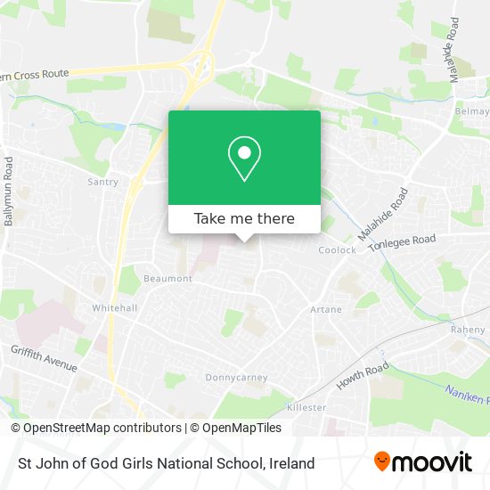 St John of God Girls National School map