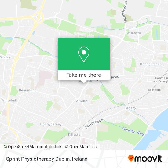 Sprint Physiotherapy Dublin map