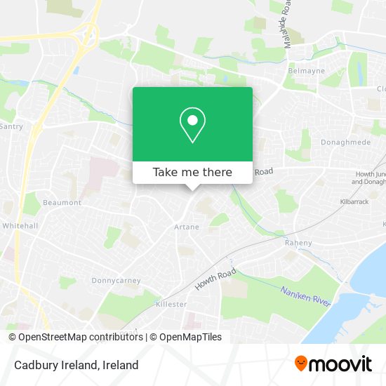 Cadbury Ireland map