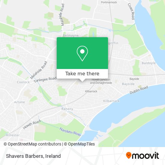 Shavers Barbers map