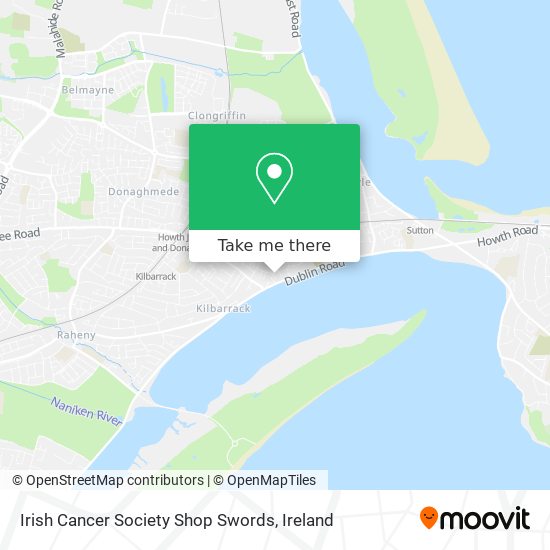 Irish Cancer Society Shop Swords map