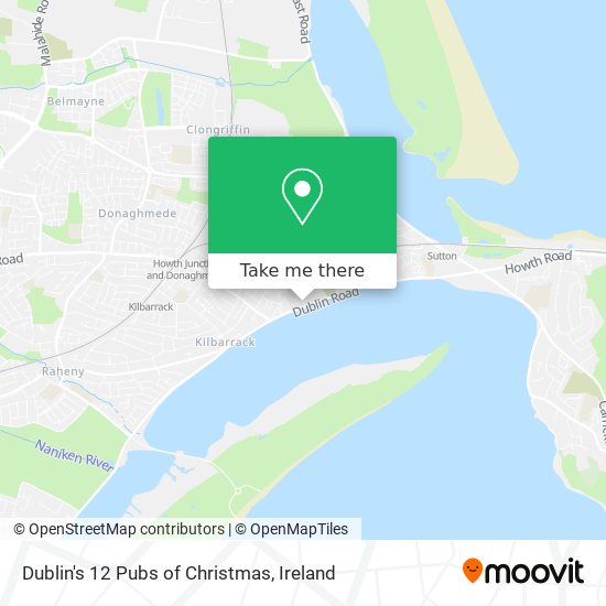 Dublin's 12 Pubs of Christmas map