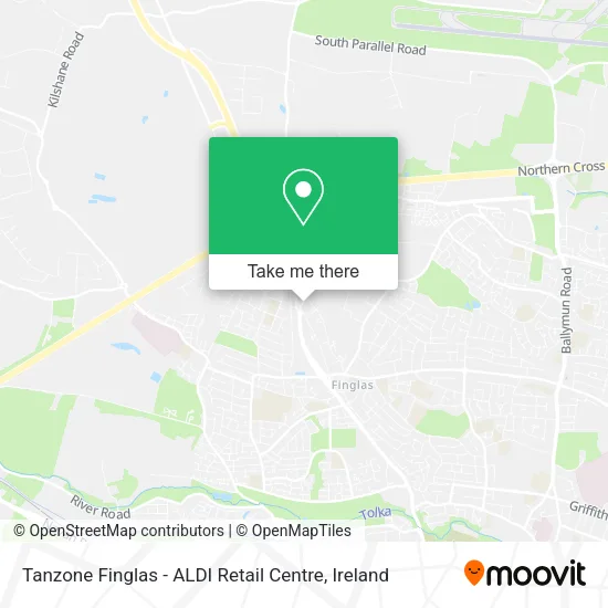 Tanzone Finglas - ALDI Retail Centre map
