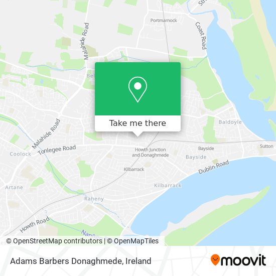 Adams Barbers Donaghmede map