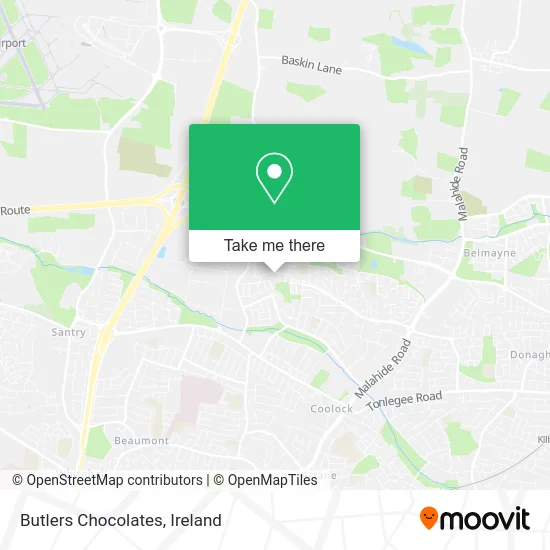 Butlers Chocolates map