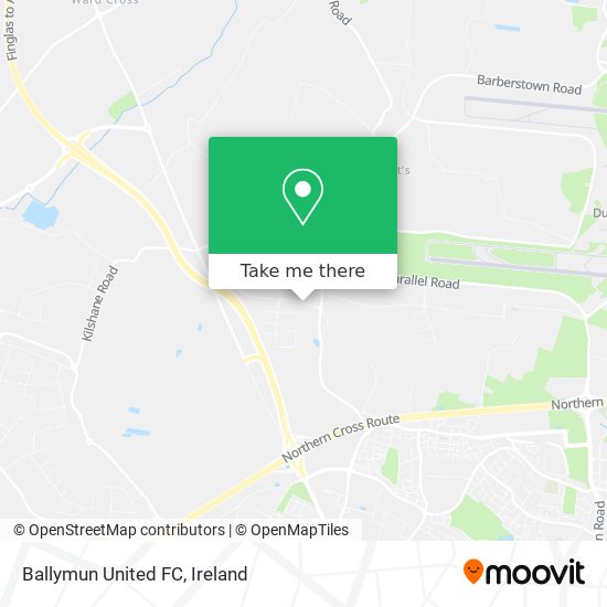 Ballymun United FC map