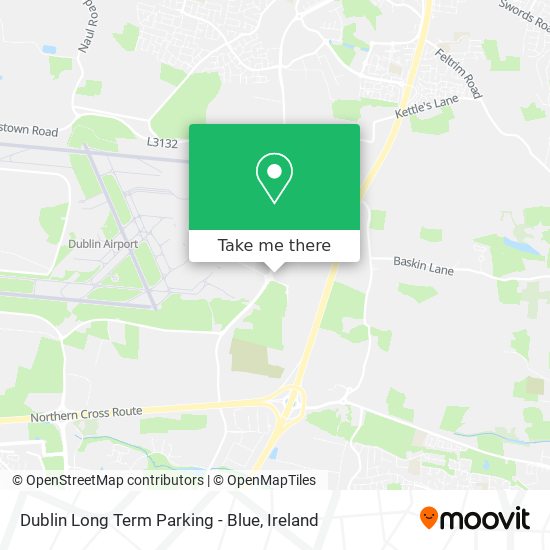 Dublin Long Term Parking - Blue map