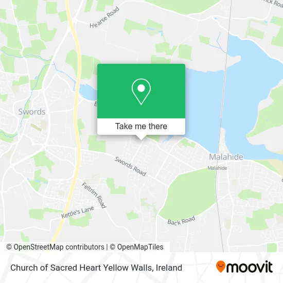 Church of Sacred Heart Yellow Walls map