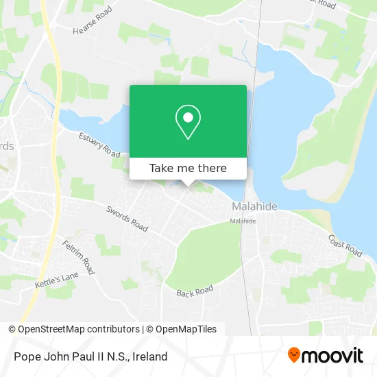 Pope John Paul II N.S. map