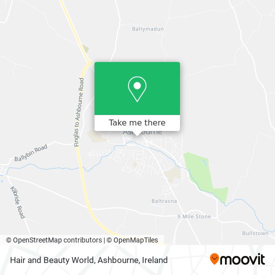Hair and Beauty World, Ashbourne map