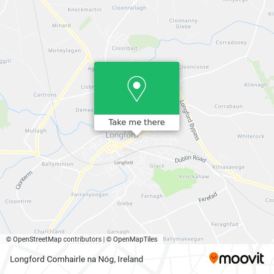 Longford Comhairle na Nóg map