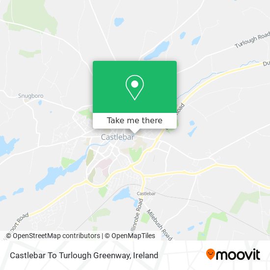 Castlebar To Turlough Greenway map