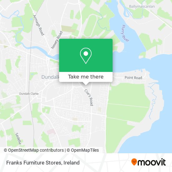 Franks Furniture Stores map