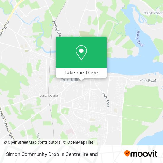 Simon Community Drop in Centre map