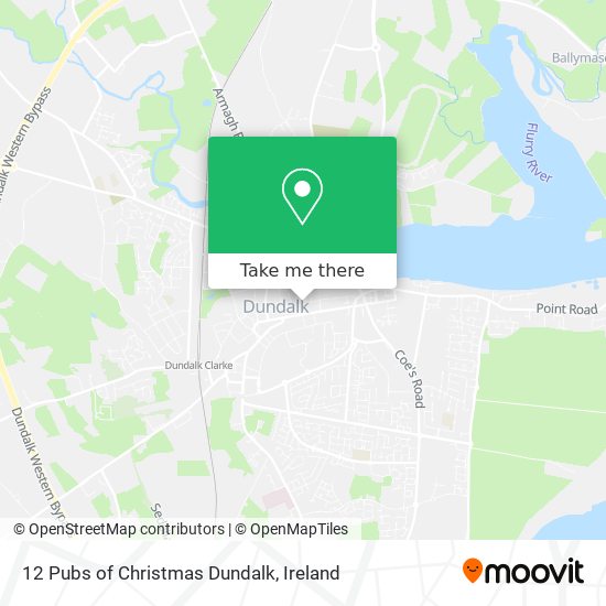 12 Pubs of Christmas Dundalk map