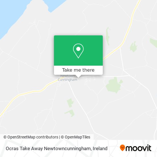 Ocras Take Away Newtowncunningham map