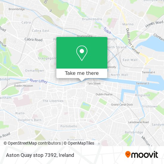 Aston Quay stop 7392 map