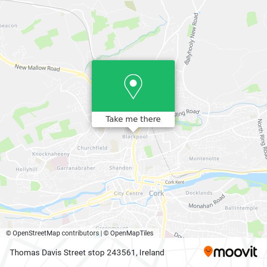 Thomas Davis Street stop 243561 map