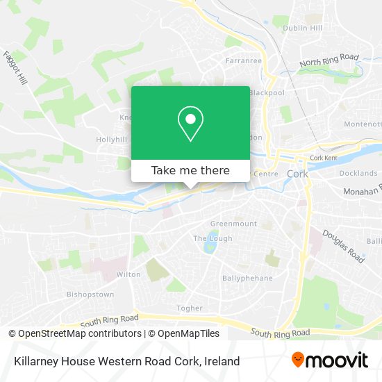 Killarney House Western Road Cork map