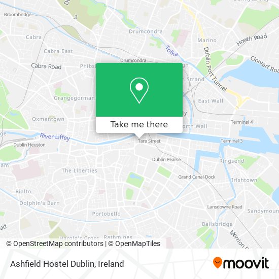 Ashfield Hostel Dublin map
