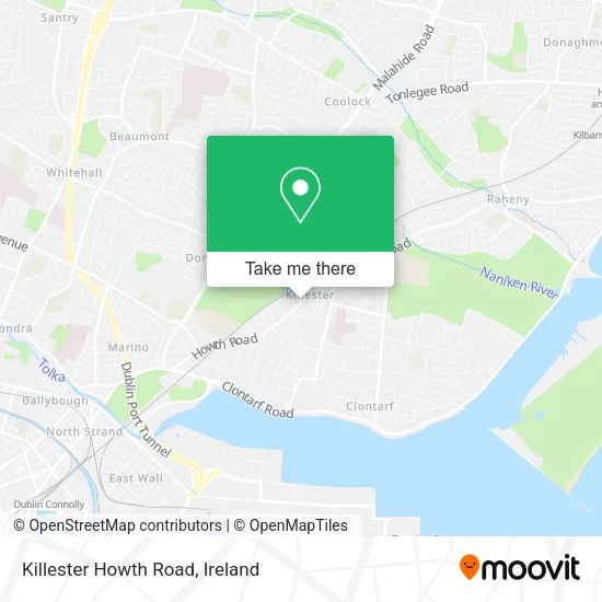 Killester Howth Road map