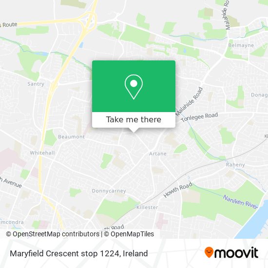 Maryfield Crescent stop 1224 map