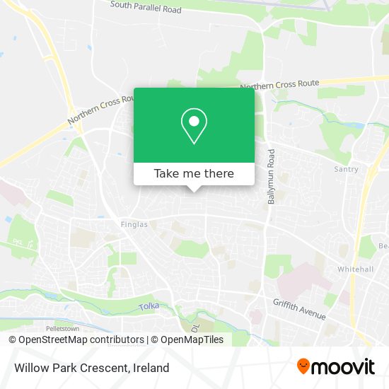 Willow Park Crescent map