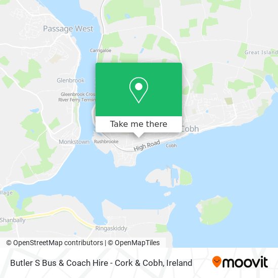 Butler S Bus & Coach Hire - Cork & Cobh map