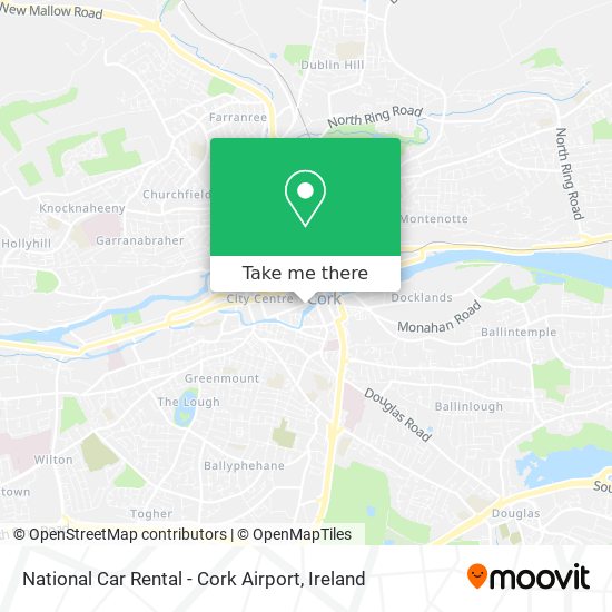 National Car Rental - Cork Airport map