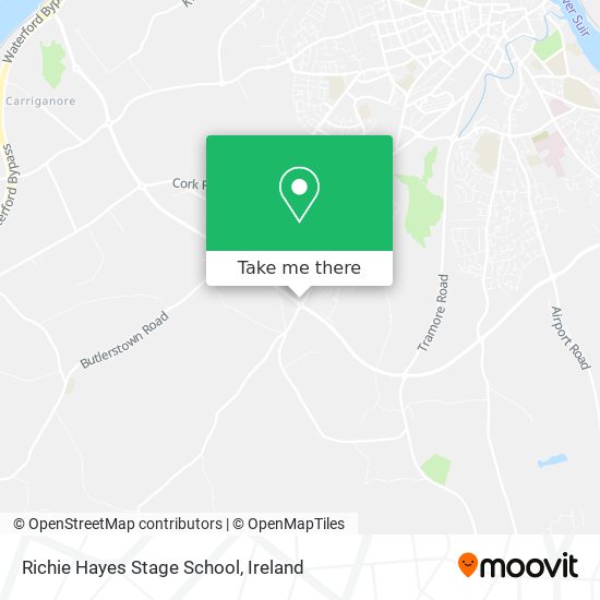 Richie Hayes Stage School map