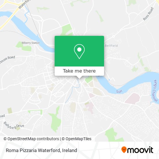 Roma Pizzaria Waterford map