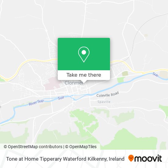 Tone at Home Tipperary Waterford Kilkenny map