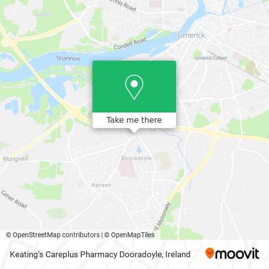 Keating's Careplus Pharmacy Dooradoyle map